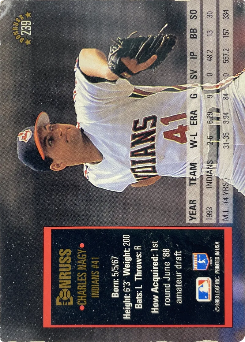 Charles Nagy #239, back