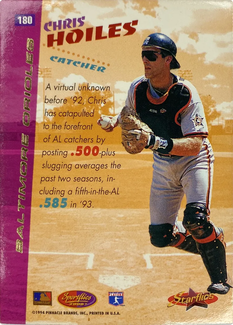 Chris Hoiles #180, back
