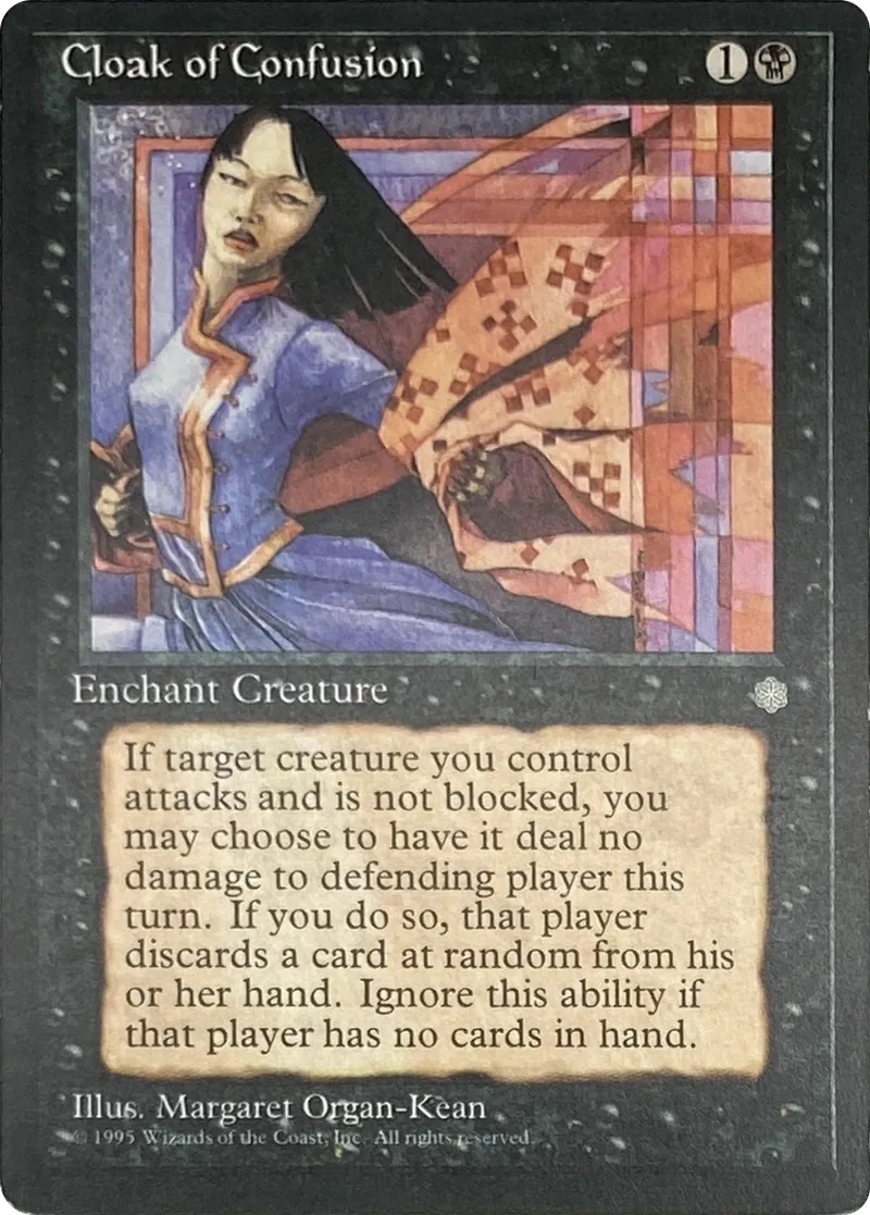 1995 Magic: The Gathering Ice Age Cloak of Confusion Common front