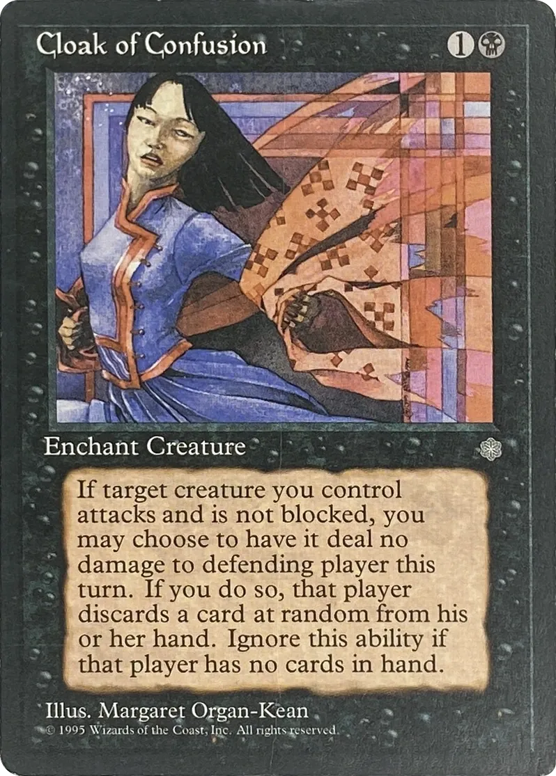 1995 Magic: The Gathering Ice Age Cloak of Confusion Common front