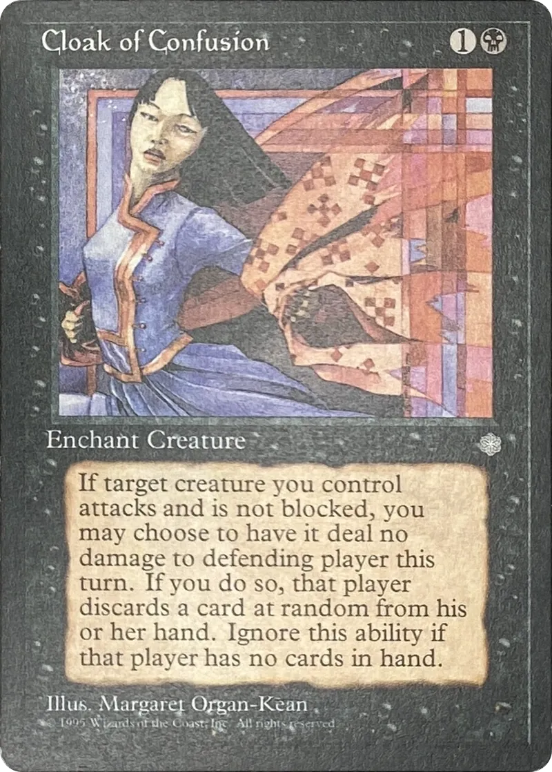 1995 Magic: The Gathering Ice Age Cloak of Confusion Common front
