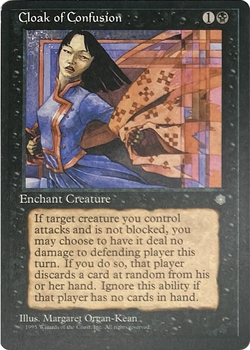 1995 Magic: The Gathering Ice Age Cloak of Confusion Common front