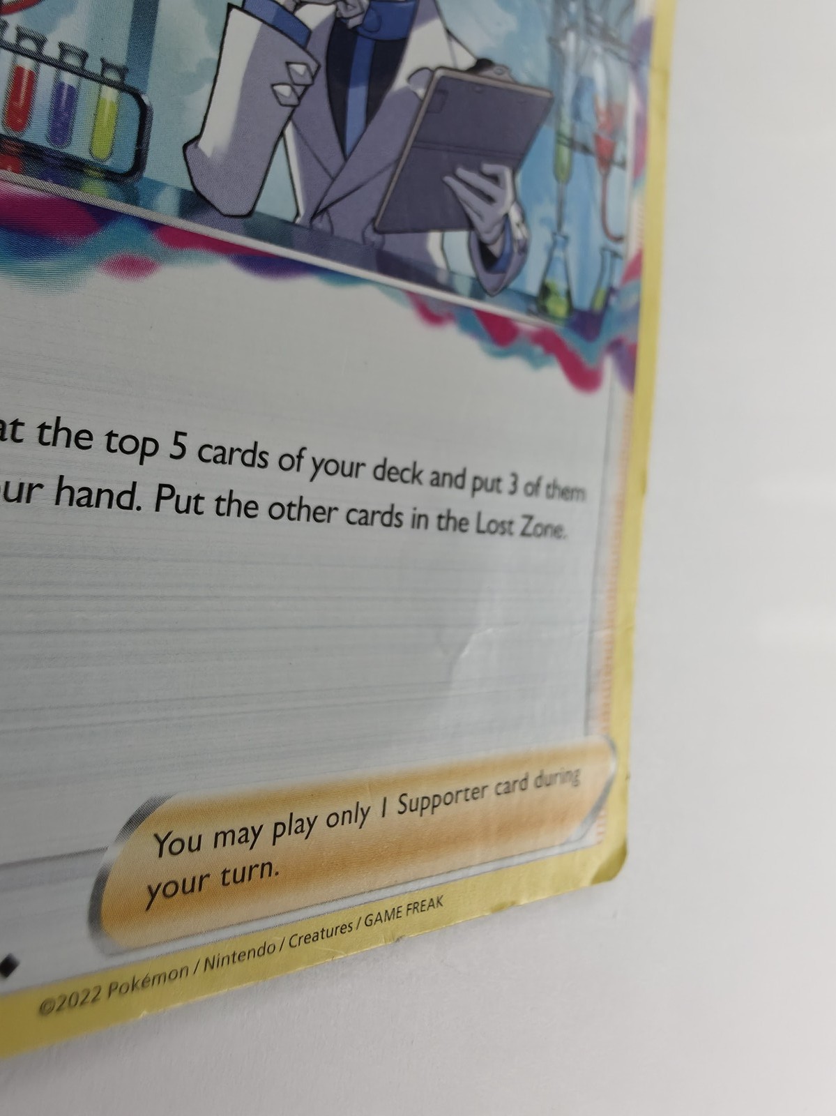 2022 Pokemon Lost Origin Colress's Experiment #155/196 Uncommon Trainer front close-up