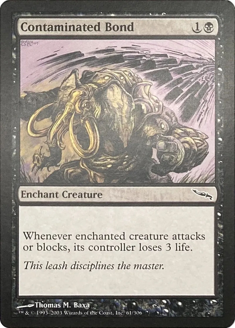 2003 Magic: The Gathering Mirrodin Contaminated Bond #61/306 Common front