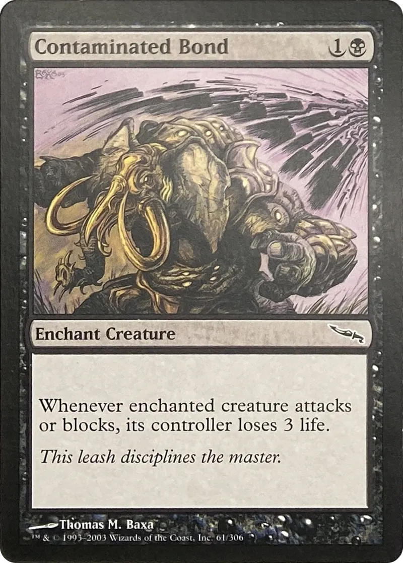 2003 Magic: The Gathering Mirrodin Contaminated Bond #61/306 Common front