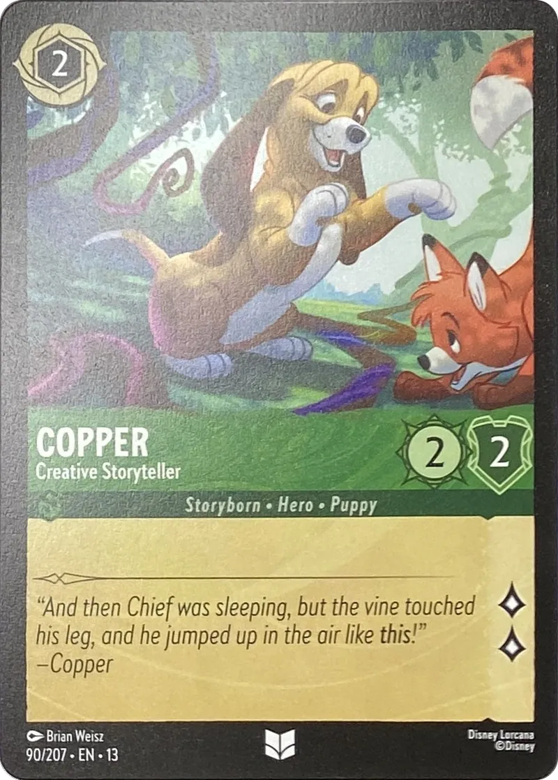 2026 Disney Lorcana Attack of the Vine! Copper - Creative Storyteller #90/207 Uncommon front