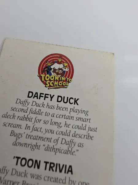 Daffy Duck 'Toon In To School card photo 7