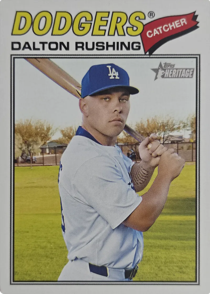 2026 Topps Heritage Dalton Rushing #246 Los Angeles Dodgers front