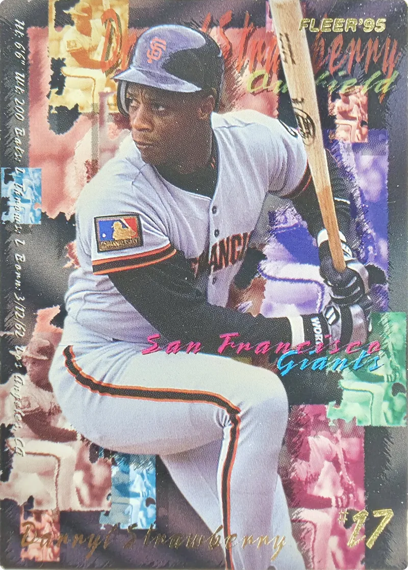 1995 Fleer Darryl Strawberry #589 San Francisco Giants front