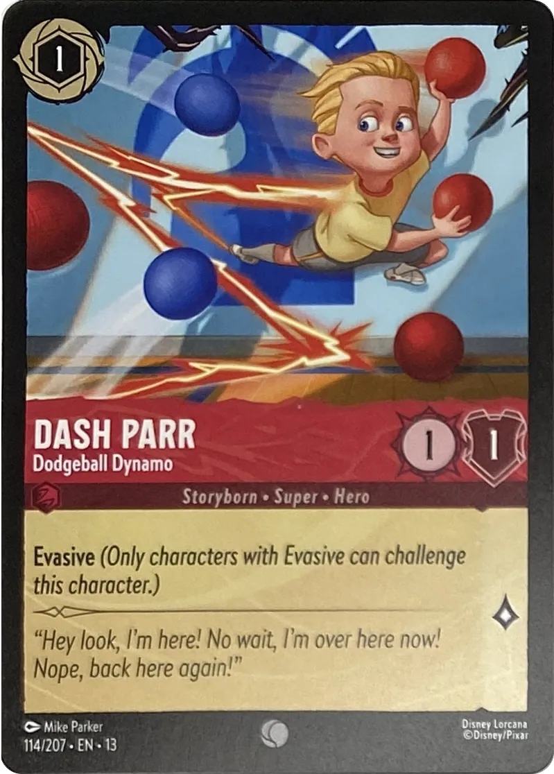 2026 Disney Lorcana Attack of the Vine! Dash Parr - Dodgeball Dynamo #114/207 Common front
