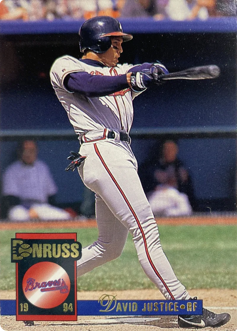 1994 Donruss David Justice #25 Atlanta Braves front