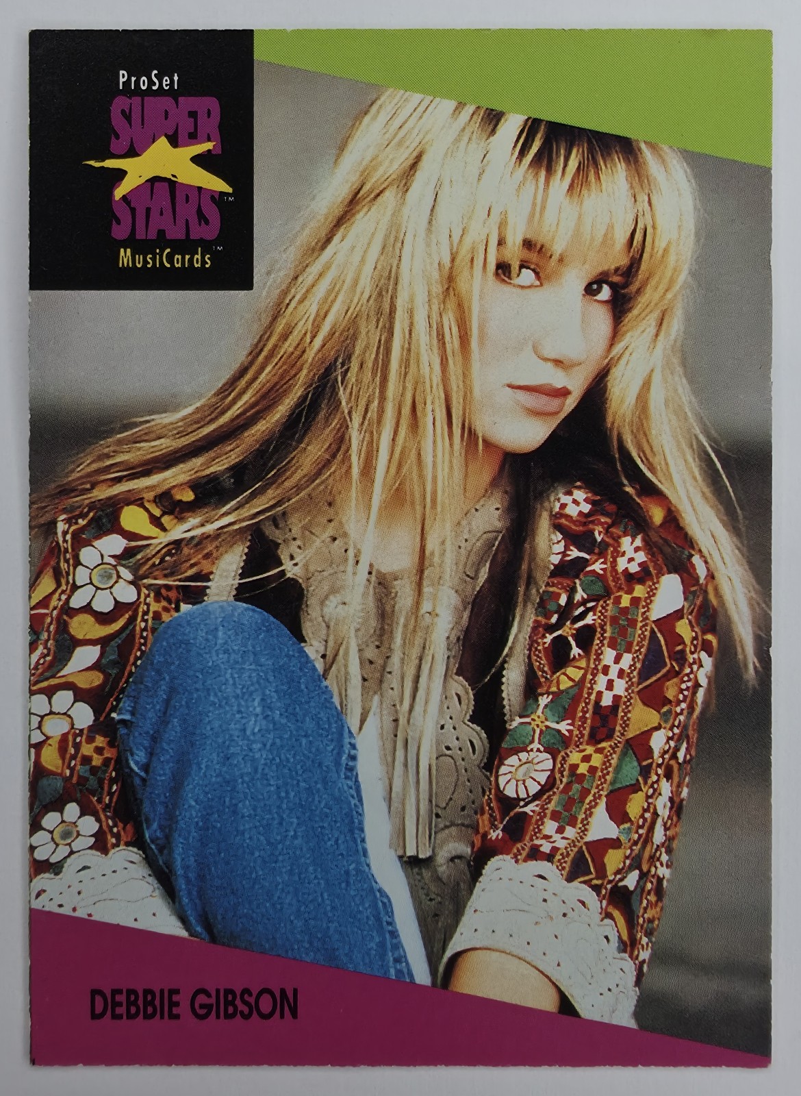 1991 Pro Set SuperStars MusiCards Debbie Gibson #44 front