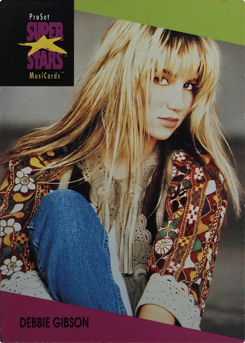1991 Pro Set SuperStars MusiCards Debbie Gibson #44 front