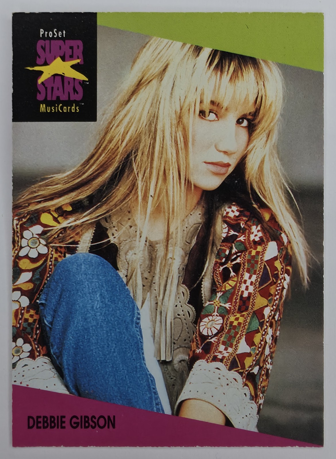 1991 Pro Set SuperStars MusiCards Debbie Gibson #44 front