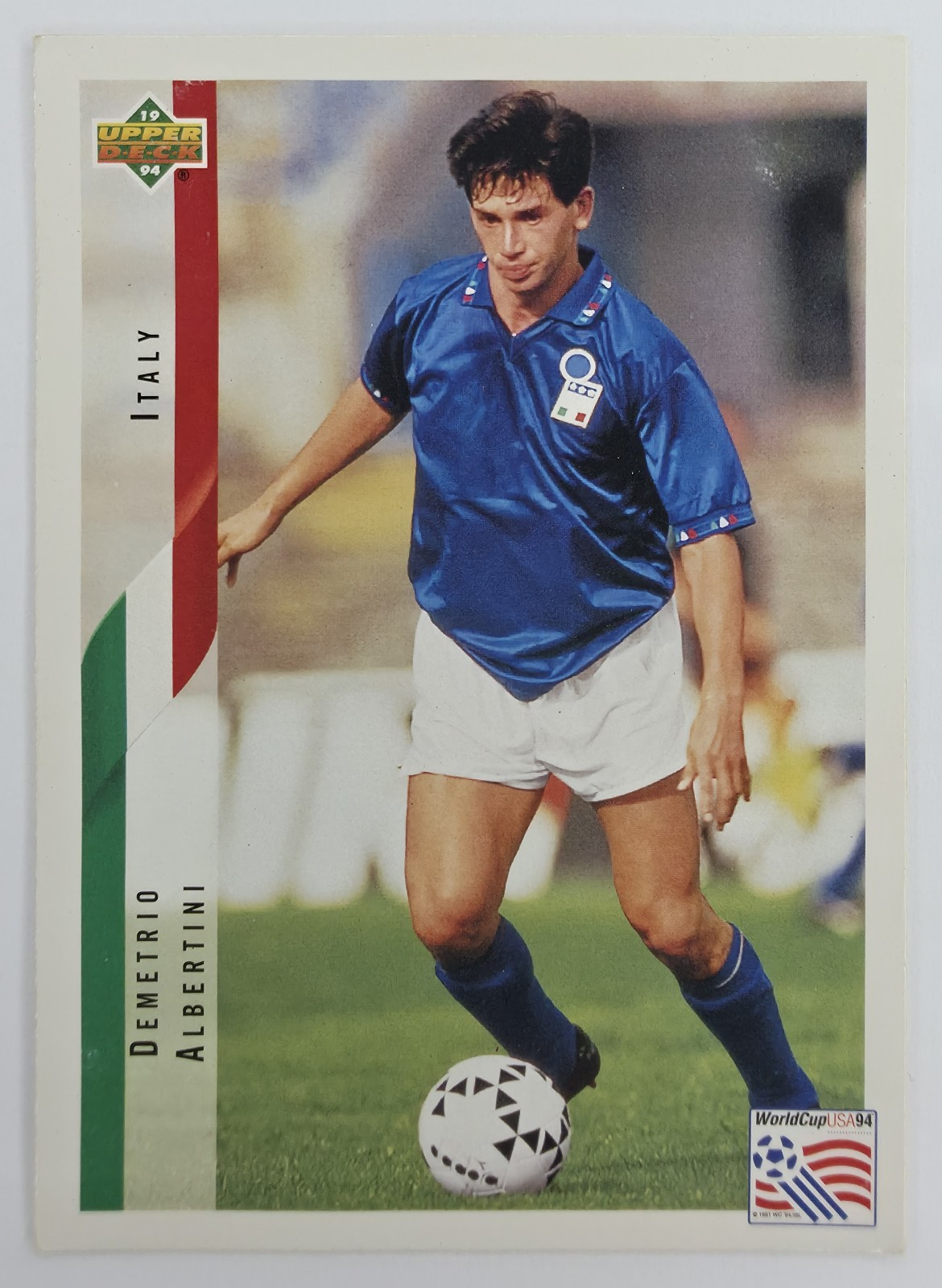 1994 Upper Deck World Cup English/Spanish Demetrio Albertini #151 Italy front