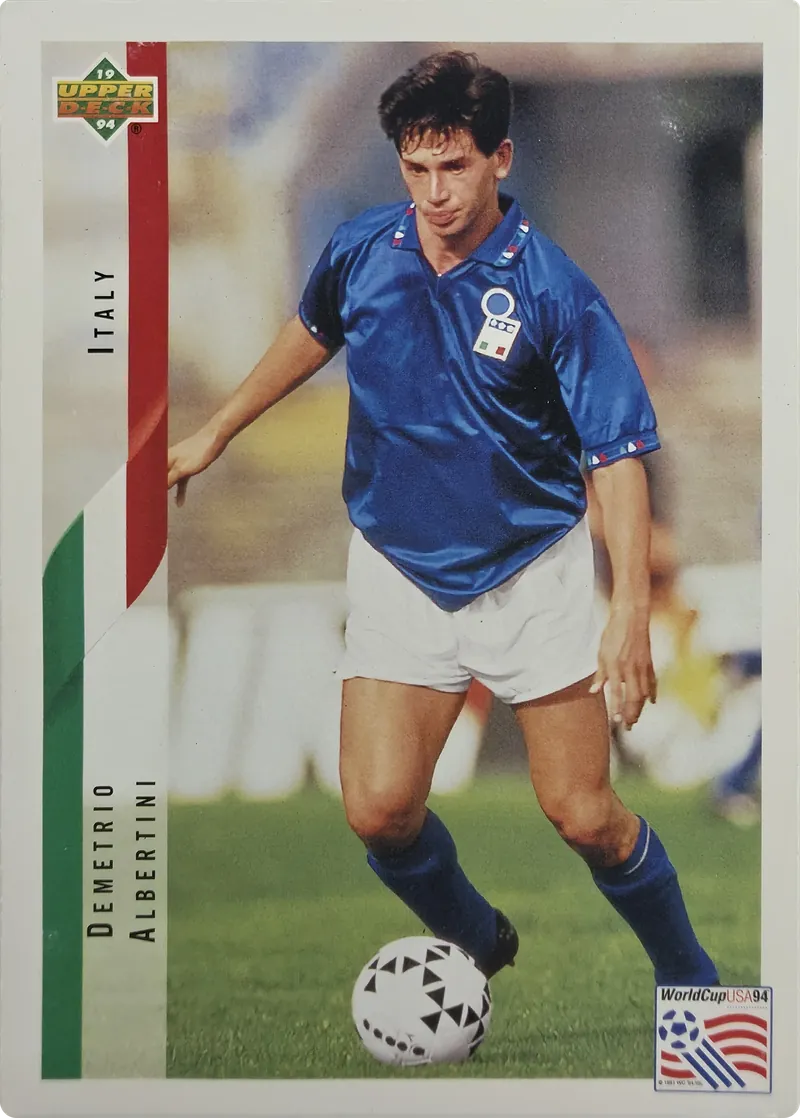 1994 Upper Deck World Cup English/Spanish Demetrio Albertini #151 Italy front