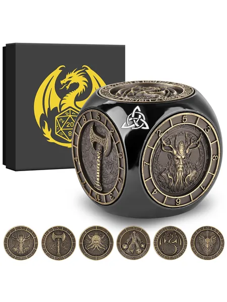 Dice Wheel Set, Metal Spinning Polyhedral Die, D4 to D20 in One, photo 6