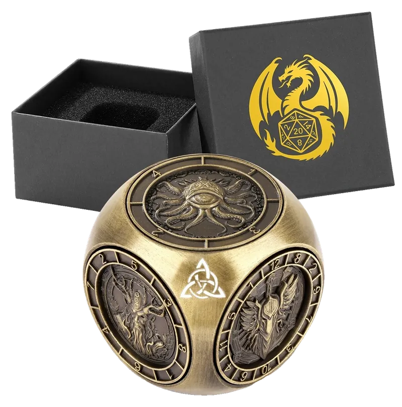 Dice Wheel Set, Metal Spinning Polyhedral Die, D4 to D20 in One, photo 1