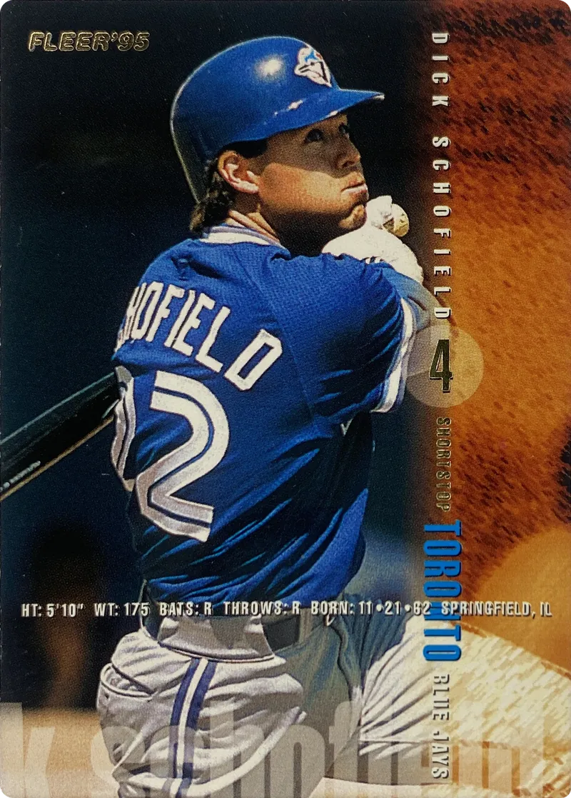 1995 Fleer Dick Schofield #103 Toronto Blue Jays front