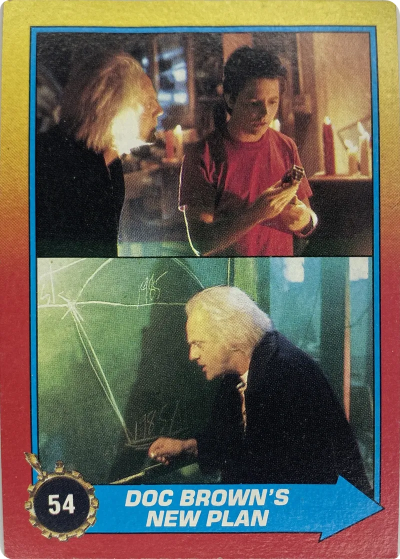1989 Topps Back to the Future Part II Doc Brown's New Plan #54 front