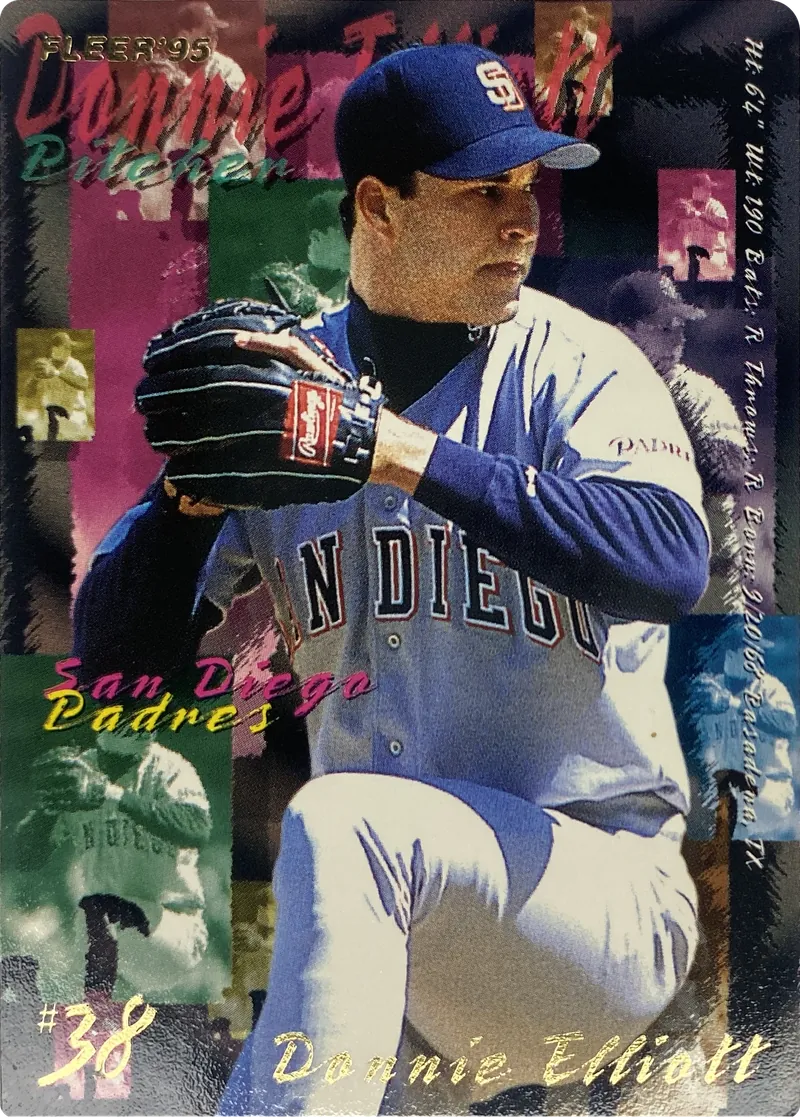 1995 Fleer Donnie Elliott #558 San Diego Padres front