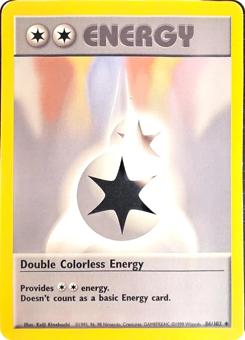 1999 Pokemon Base Set Double Colorless Energy #96/102 Unlimited Uncommon, front