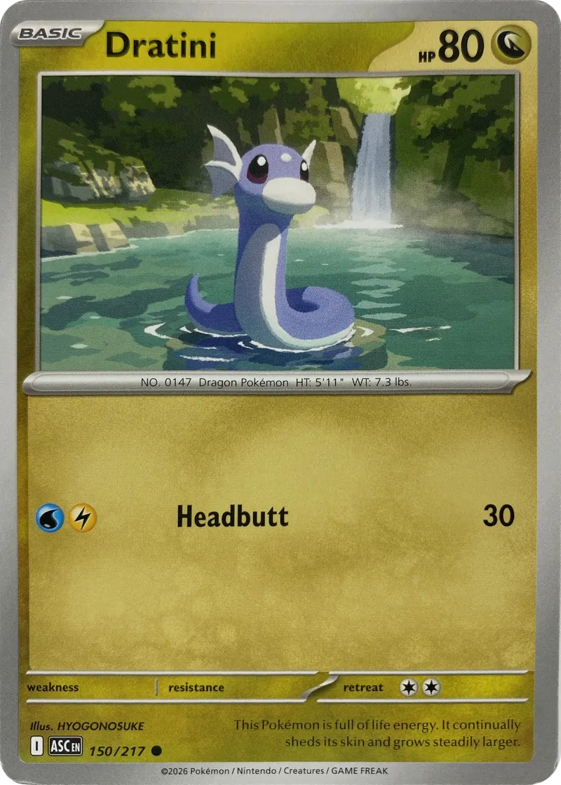 2026 Pokemon Ascended Heroes Dratini #150/217 Common front