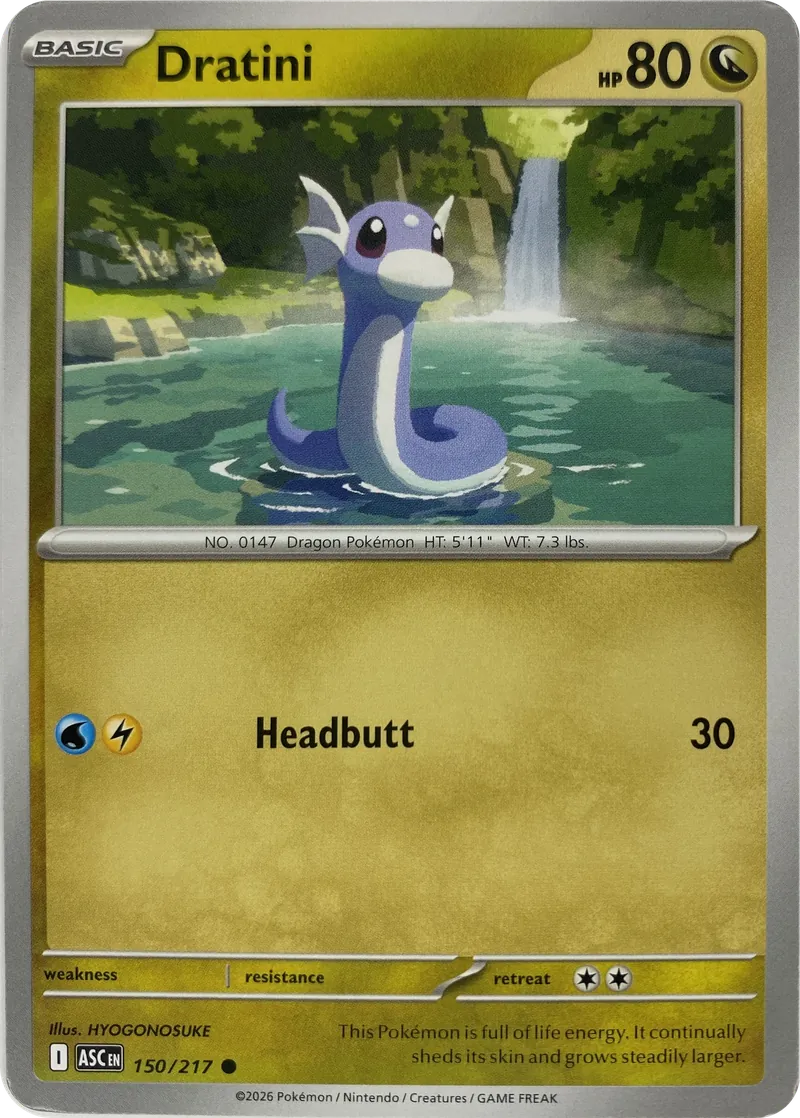 2026 Pokemon Ascended Heroes Dratini #150/217 Common front