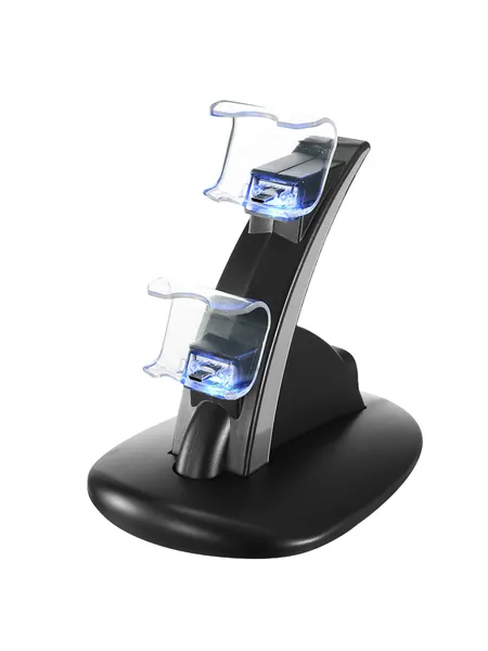 Dual Controller Charging Dock, USB Powered, Blue LED Indicator, photo 1
