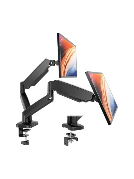 Dual Monitor Arm, Gas Spring Stand, Fits 13-32 in Screens, photo 1
