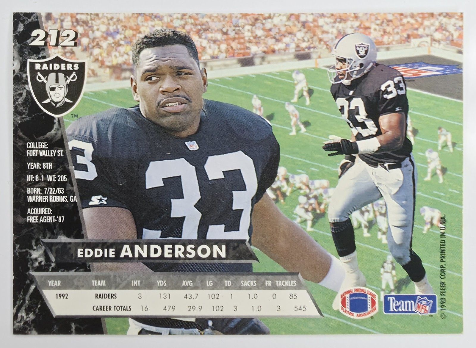 Eddie Anderson back