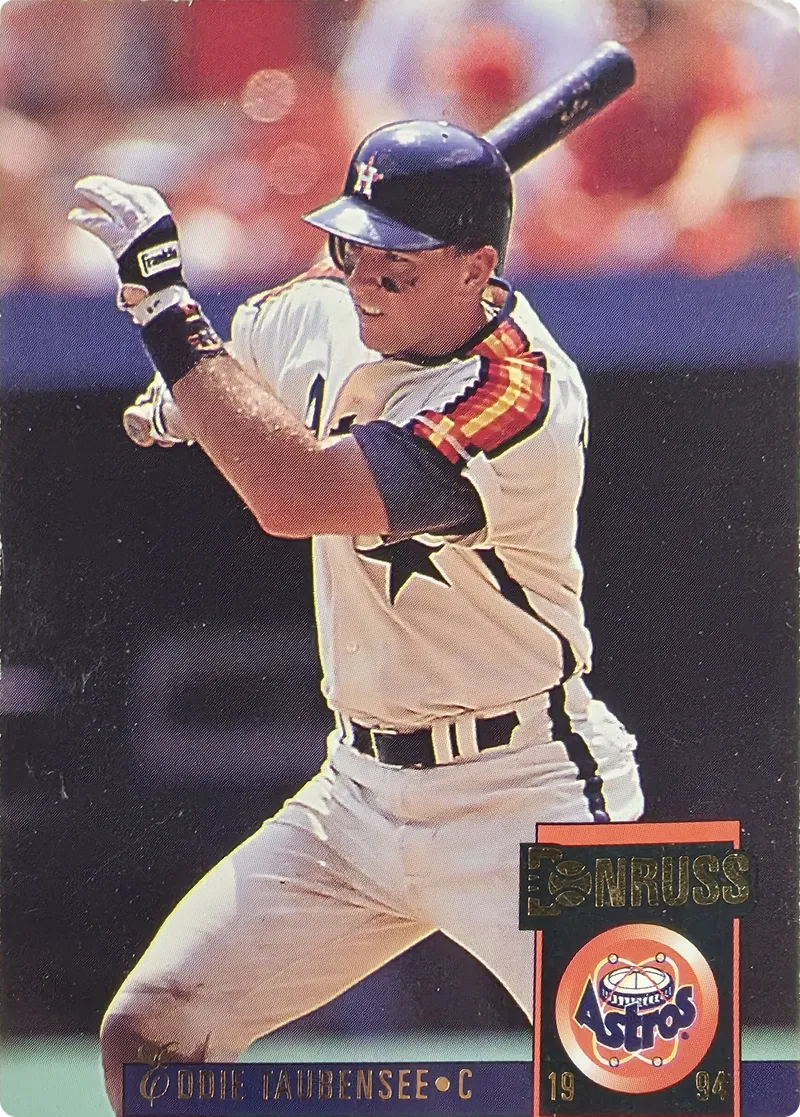 1994 Donruss Eddie Taubensee #256 Houston Astros, front