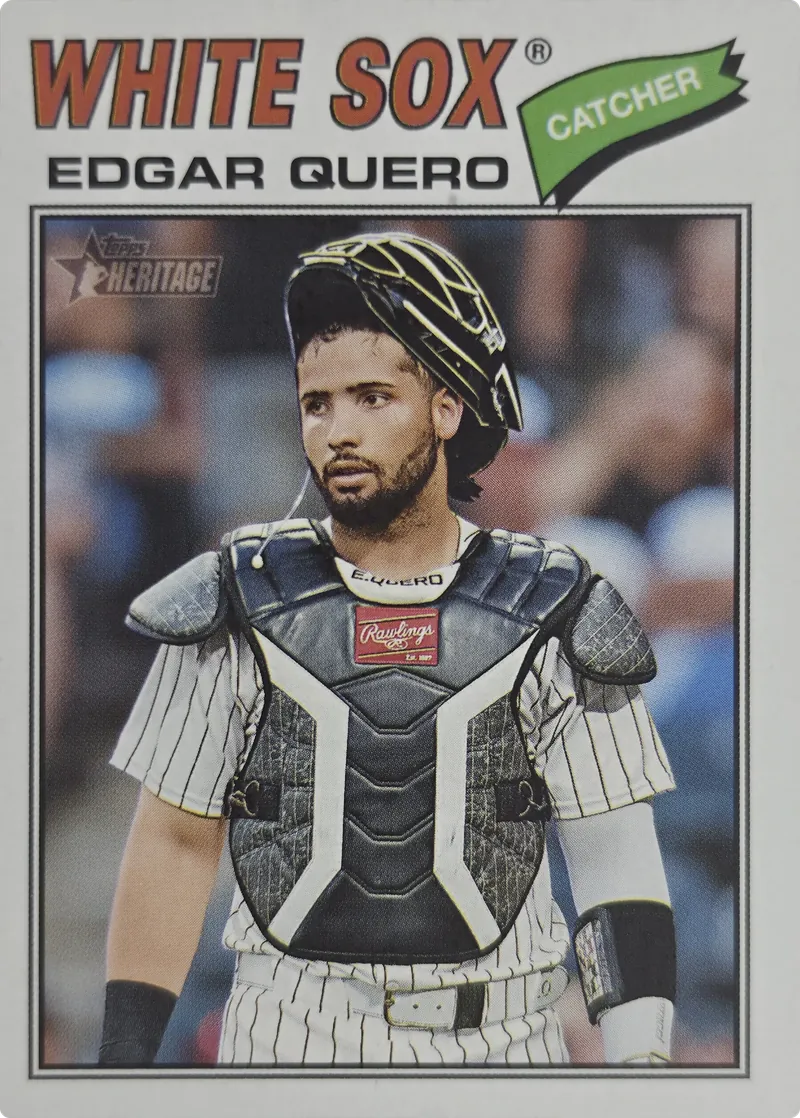 2026 Topps Heritage Edgar Quero #239 Chicago White Sox front