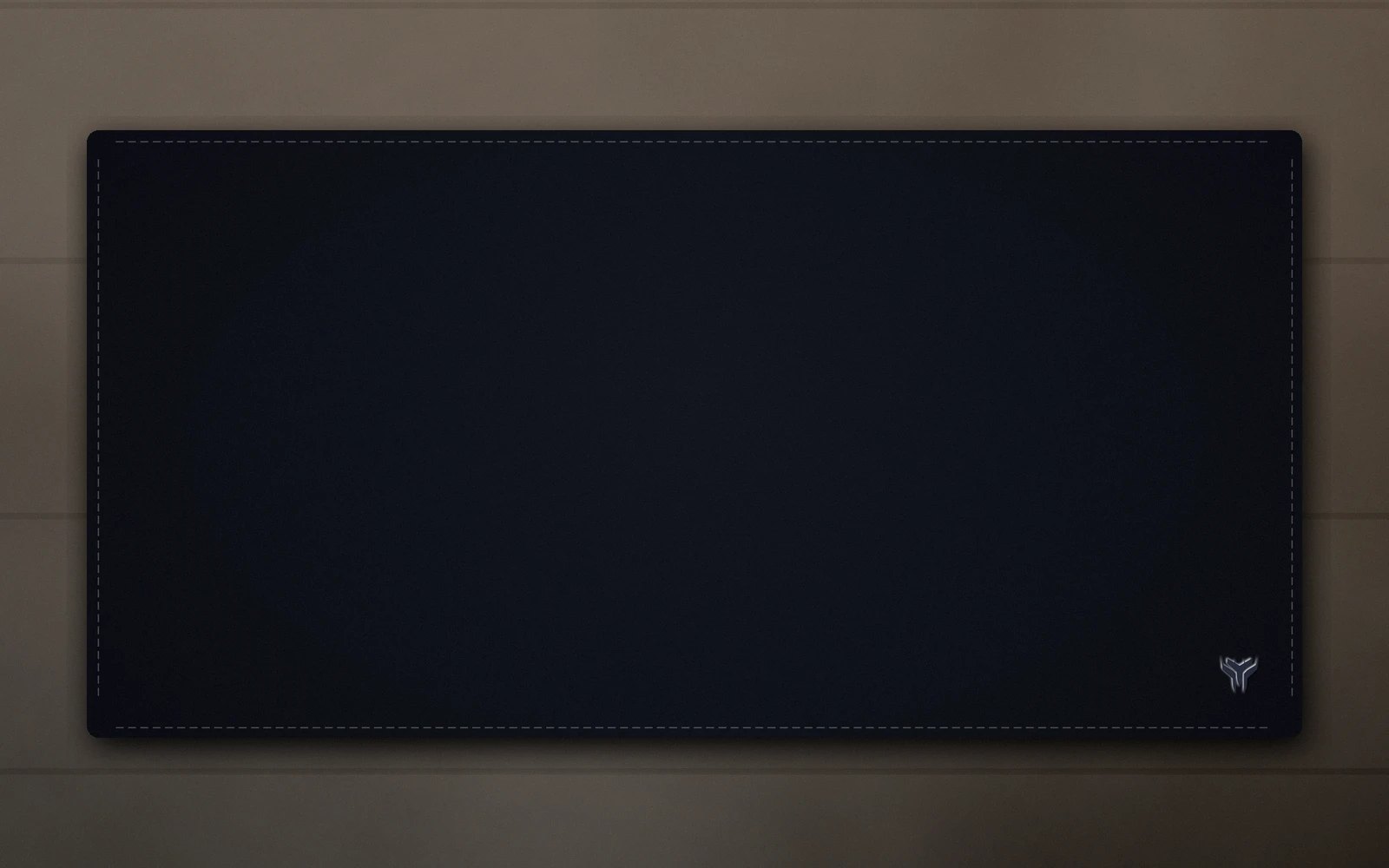 Elemental Minimal desk mat, 36 x 18 in, on a desk, from above