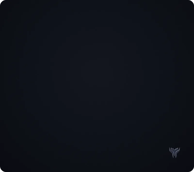 Elemental Minimal desk mat, 36 x 18 in, on a desk, angled