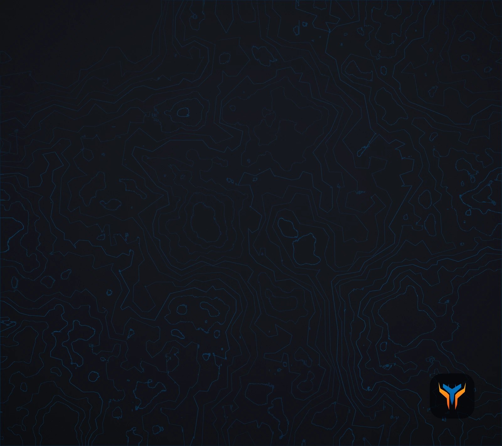 Elemental Topo desk mat, 18 x 16 in, flat design preview