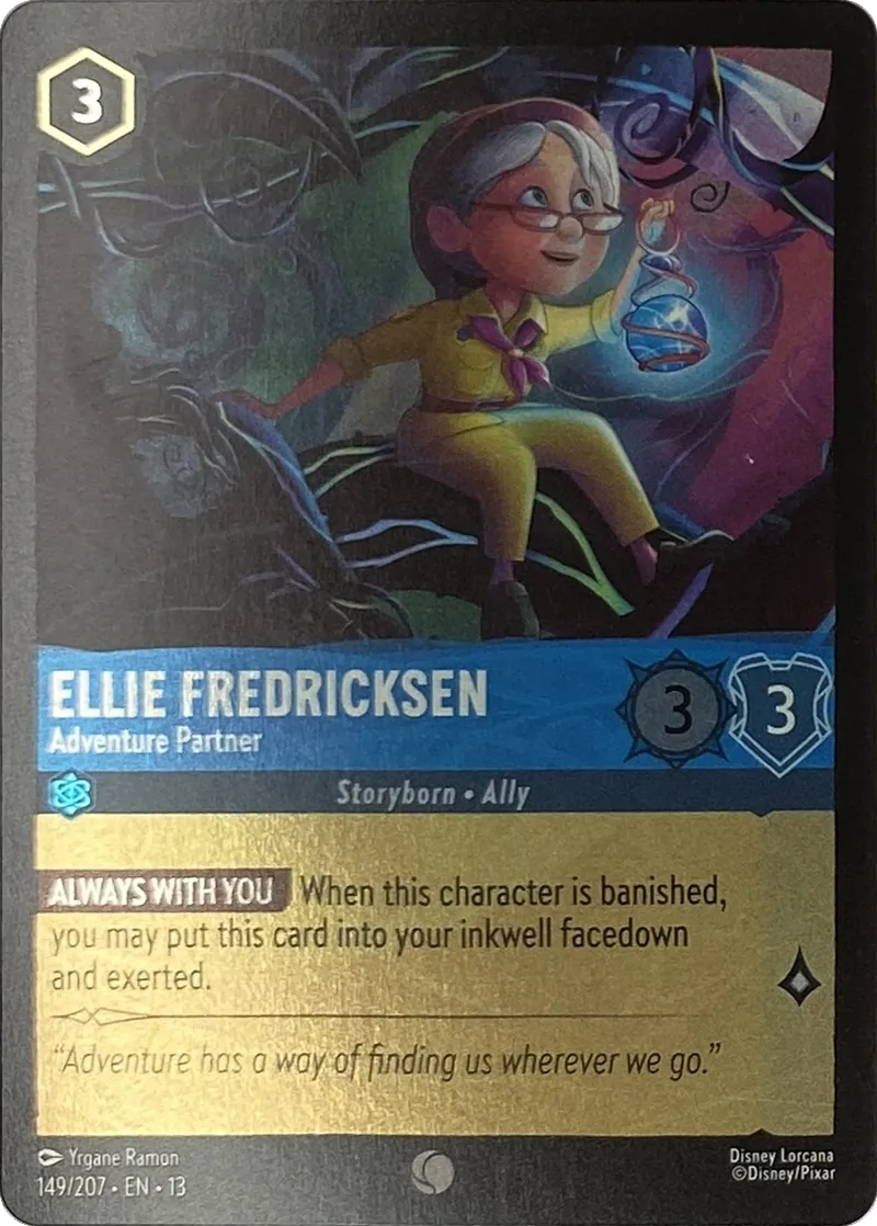 2026 Disney Lorcana Attack of the Vine! Ellie Fredricksen - Adventure Partner #149/207 Common front
