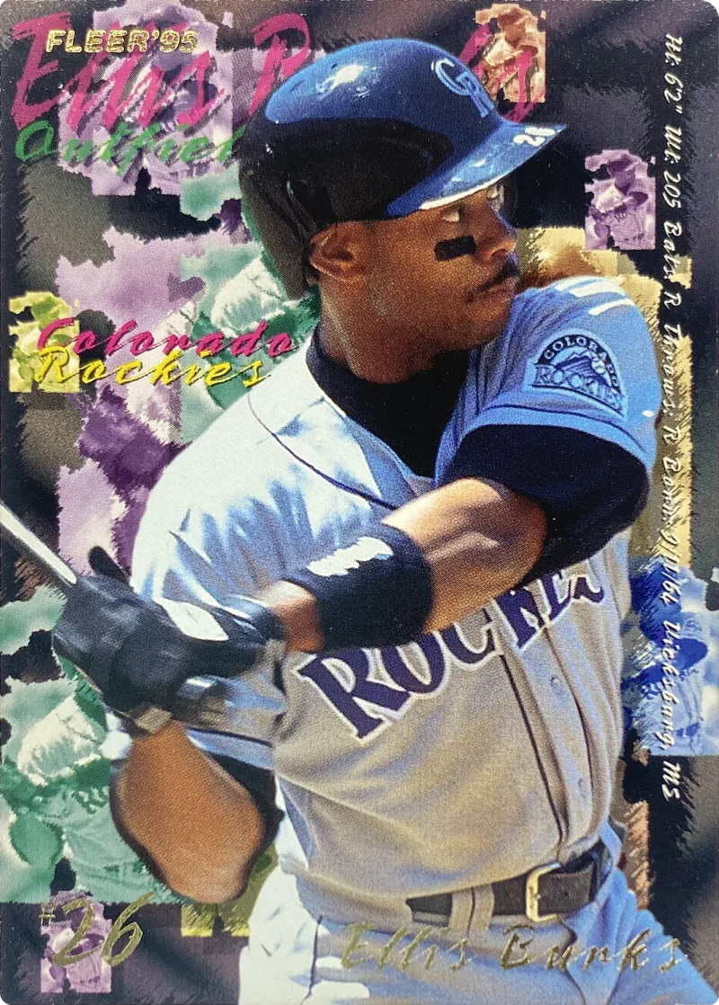 1995 Fleer Ellis Burks #516 Colorado Rockies front