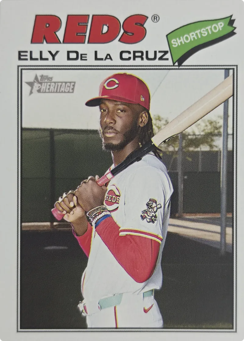 2026 Topps Heritage Elly De La Cruz #70 Cincinnati Reds front