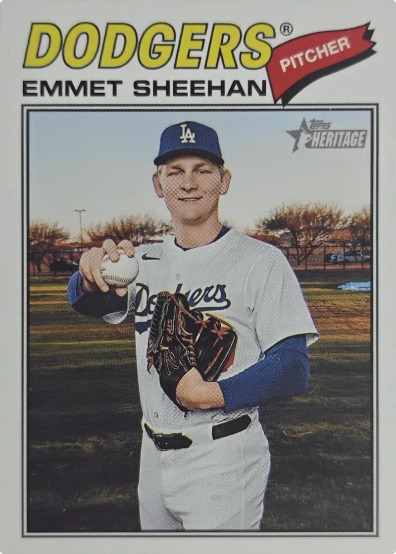 2026 Topps Heritage Emmet Sheehan #178 Los Angeles Dodgers front