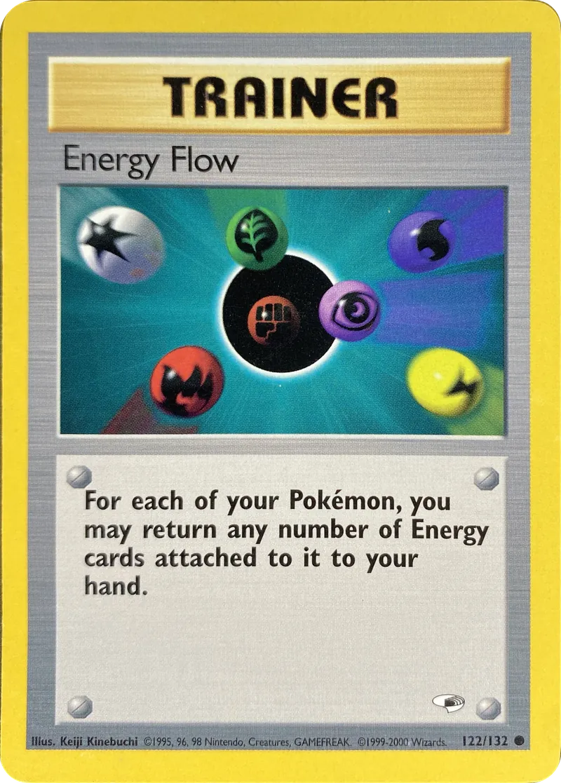 2000 Pokemon Gym Heroes Energy Flow #122/132 Common front