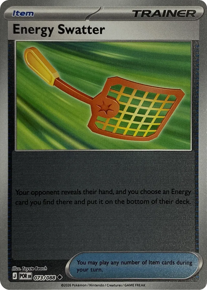 2026 Pokemon Perfect Order Energy Swatter #073/088 Reverse Holo Uncommon front