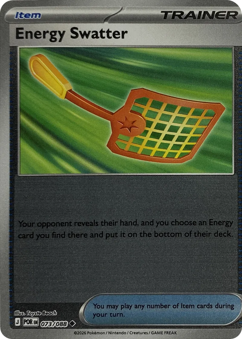 2026 Pokemon Perfect Order Energy Swatter #073/088 Reverse Holo Uncommon front
