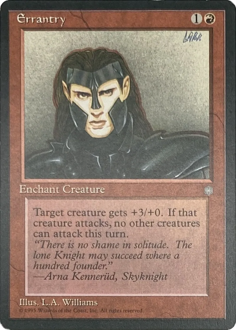 1995 Magic: The Gathering Ice Age Errantry Common front