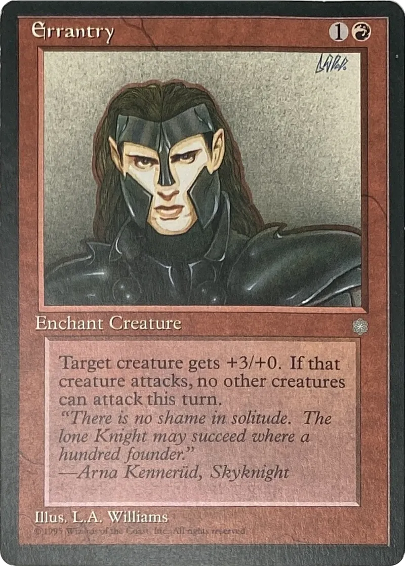 1995 Magic: The Gathering Ice Age Errantry Common front