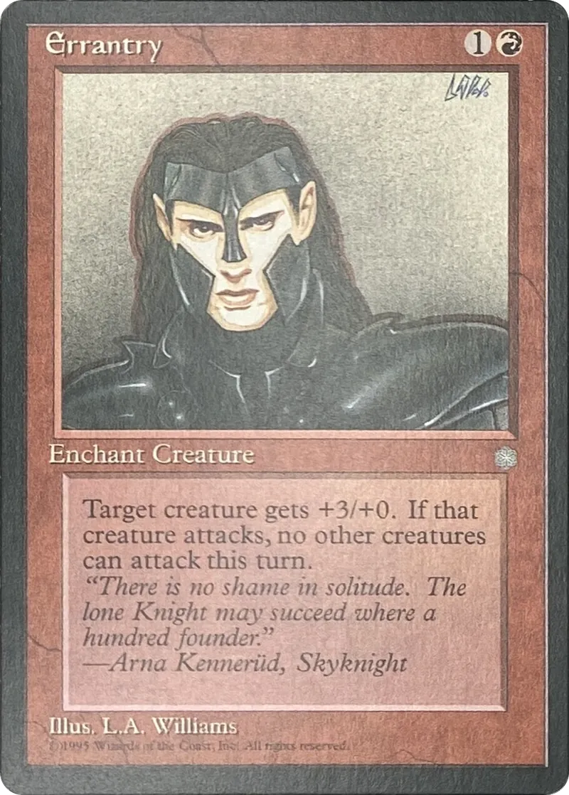 1995 Magic: The Gathering Ice Age Errantry Common front