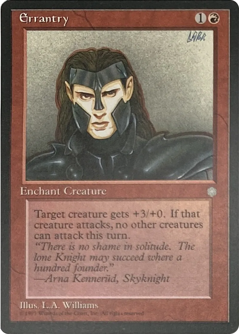 1995 Magic: The Gathering Ice Age Errantry Common front