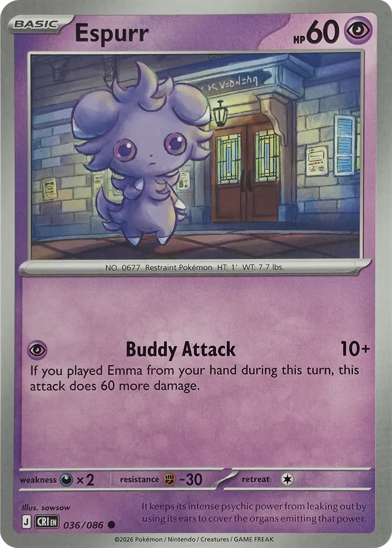 Espurr #036/086, front