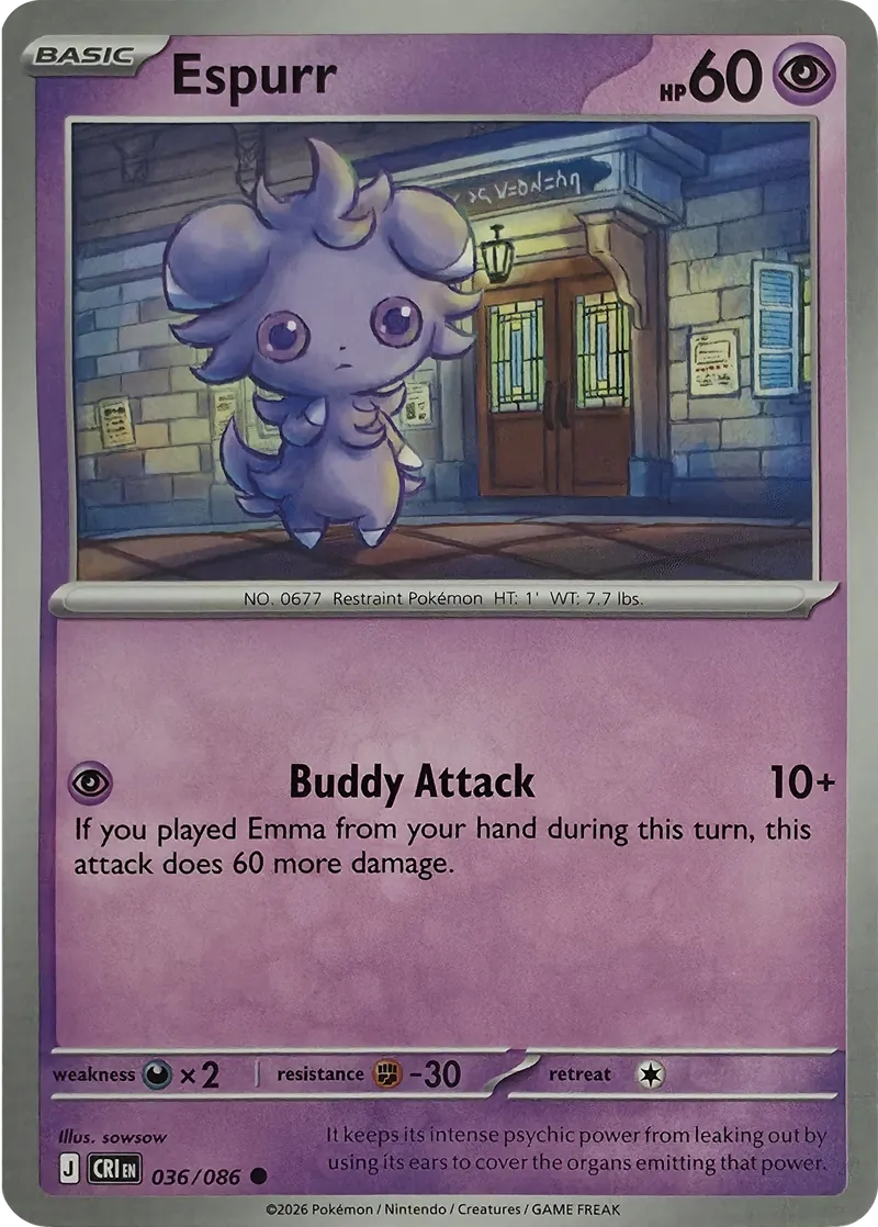 Espurr #036/086, front