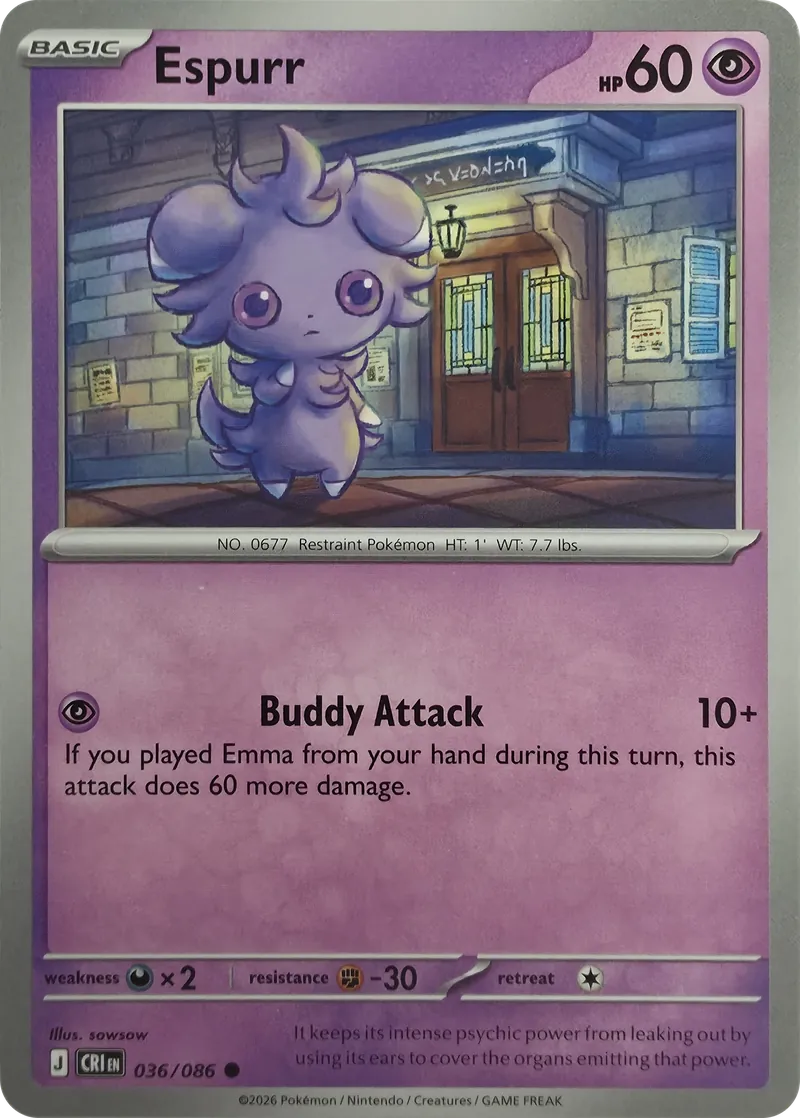 Espurr #036/086, front